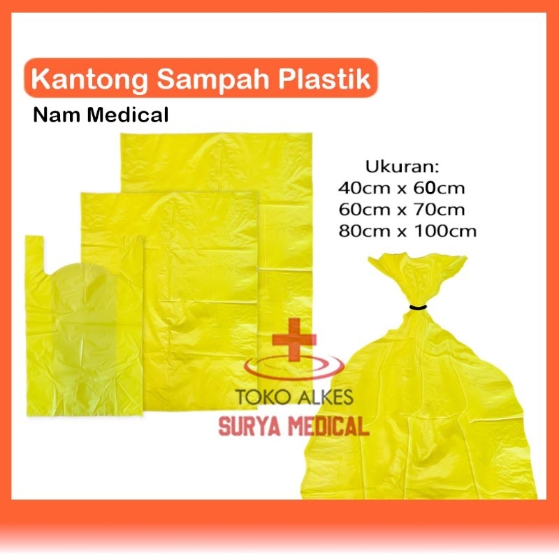 Kresek Kuning Kantong Plastik Sampah Limbah Medis
