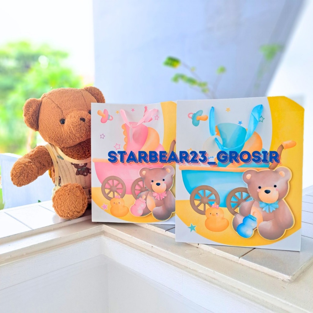 

Paperbag Baby Girl and Baby Boy 3D Cute