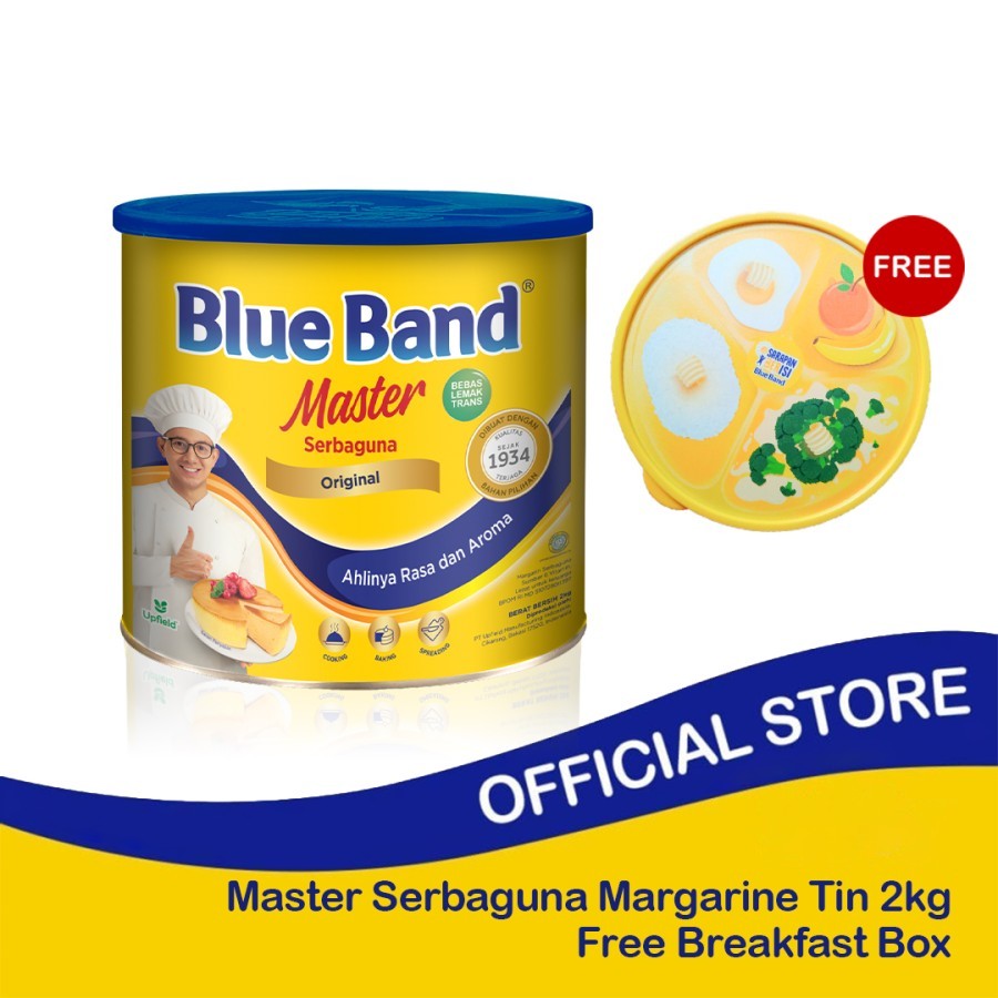 

Blue Band Master Original Margarine Tin 2kg Free Breakfast Box