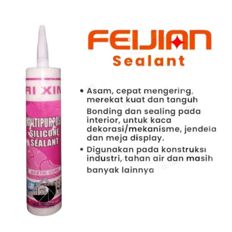 LEM KACA BOTOL / SILICON SEALANT/LEM KACA SILICON TEMBAK 300ML