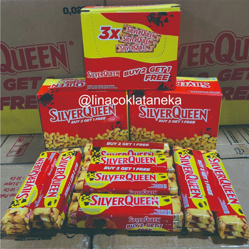 

Silverqueen 10x25 Cashew buy 2 get 1 satu box