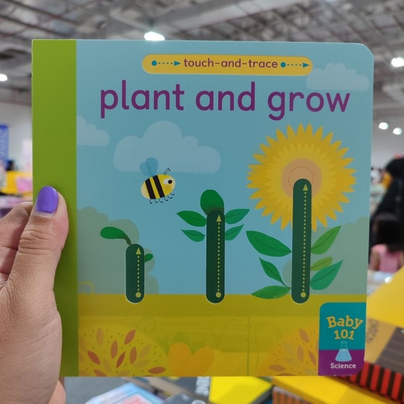 BIG BAD WOLF BOOKS • BABY 101 SCIENCE : PLANT AND GROW (TOUCH-AND-TRACE) - BUKU BOARD BOOK ANAK BBW 