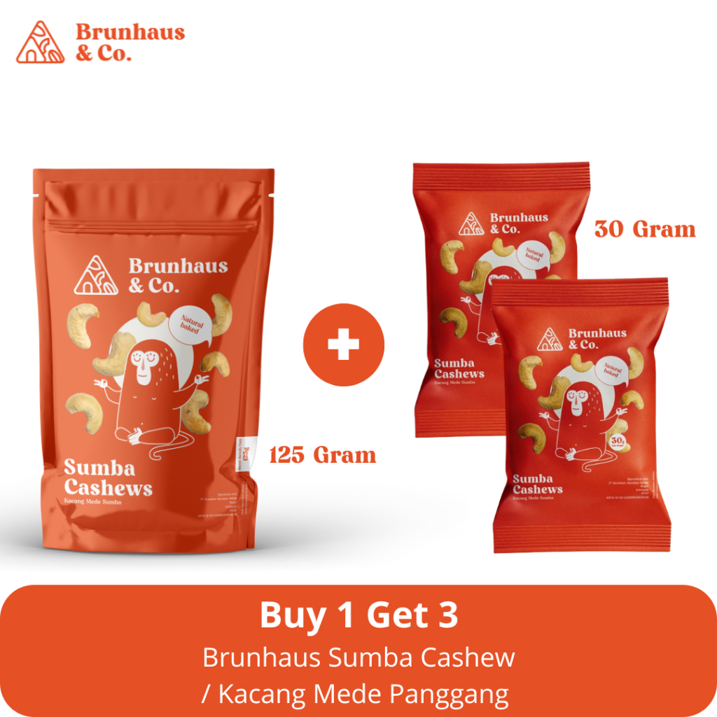 

BUYY 1 GET 3 Brunhaus Sumba Cashew 125gram Gratis 2pcs Munch Pack 30gram