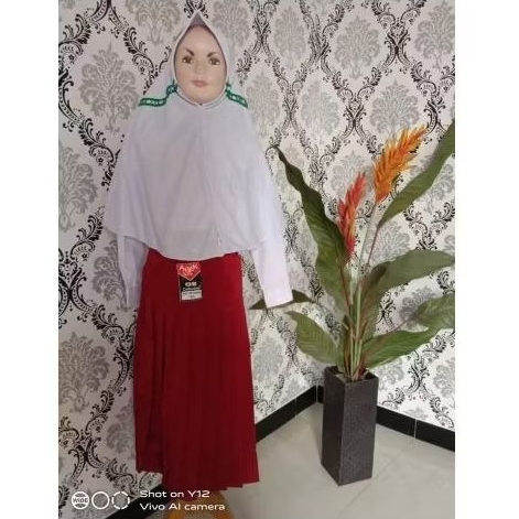 setelan seragam SD perempuan/seragam sekolah SD/pakaian SD perempuan/setelan merah putih perempuan
