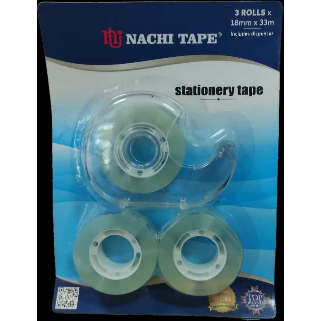 

Nachi Selotip Stationery Nachi Transparant 18 mm x 33m ( dispenser )