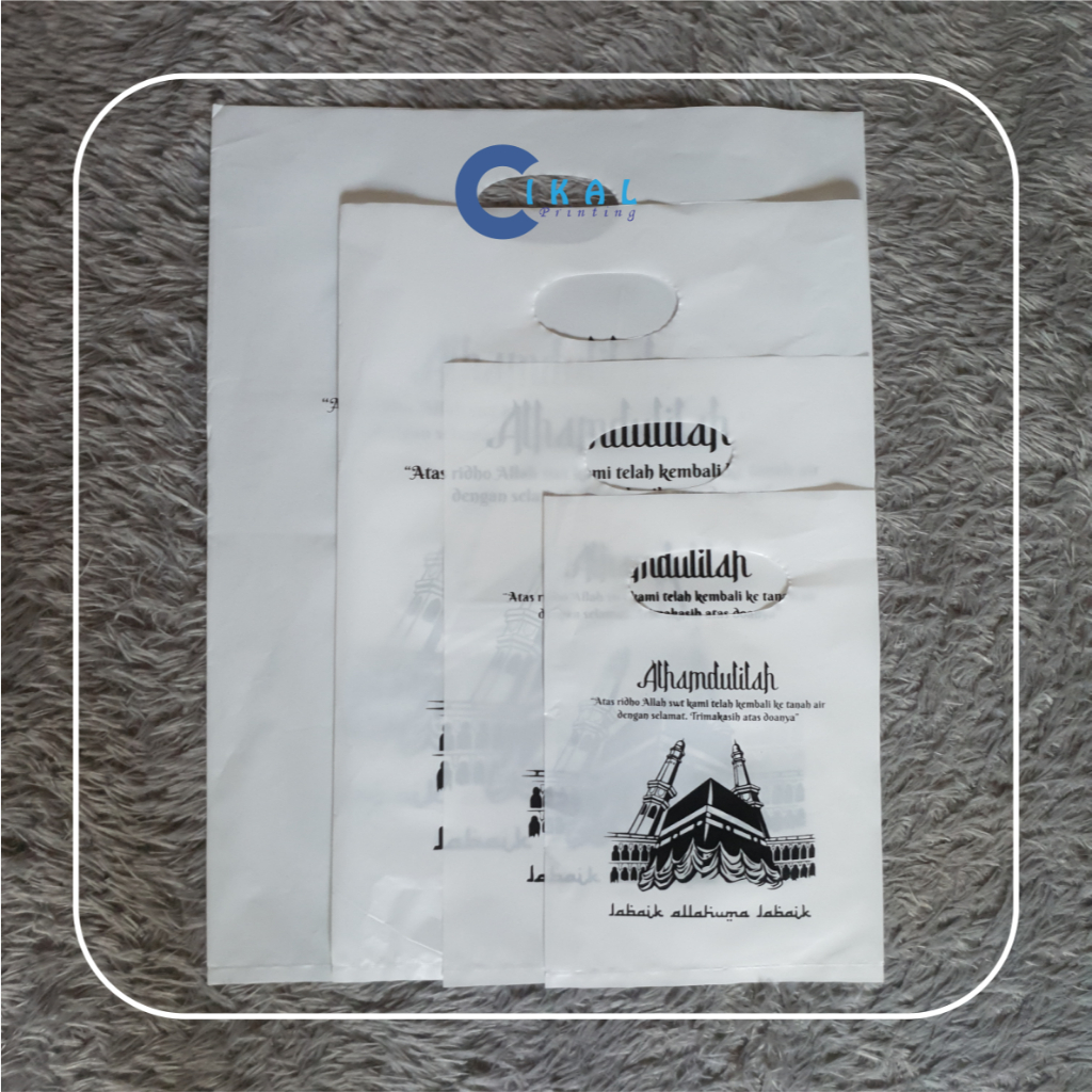 

iDk90 (Isi 50Pcs Size 20cm x 28cm) Kantong Plastik Ibadah Haji, Umroh, Lebaran Haji Kantong Plastik
