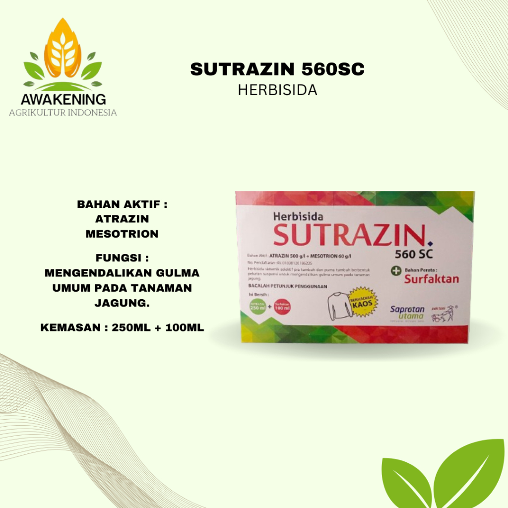 SUTRAZIN 560SC 250ML + 100ML HERBISIDA SELEKTIF JAGUNG