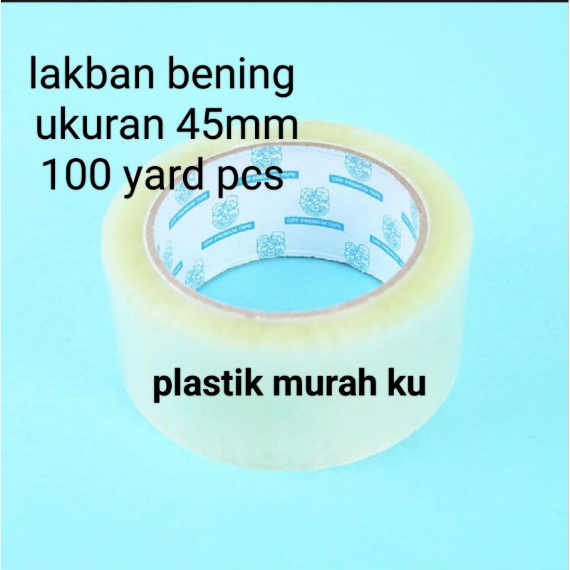 

45 mm x 100 y yard lakban bening opp premium tape