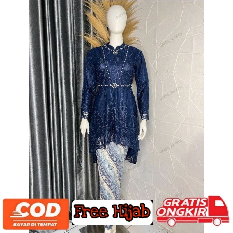 (COD) Kebaya Lesti Vie | Kebaya Wisuda | Kebaya Pesta | Kebaya Modren | Kebaya Pendek Free Hijab