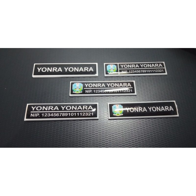 

Perlengkapan ASN Nama Dada Peniti Name Tag Magnet Papan Nama Akrilik Lapis Resin