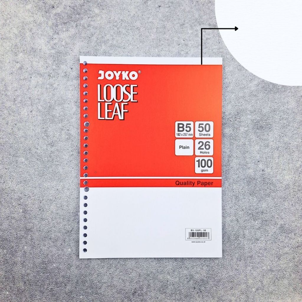 

Loose leaf B5 100 gram Joyko KERTAS FILE Grid Dotted POLOS