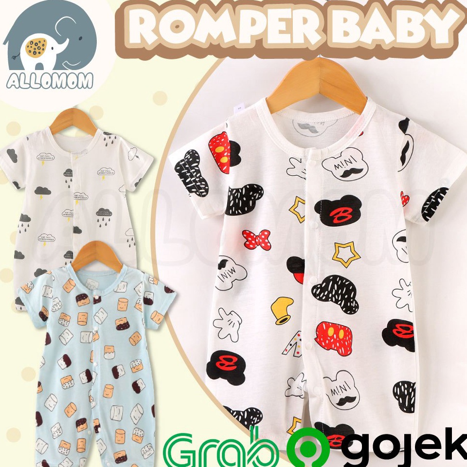 KODE H75A ROMPER BABY  BAJU JUMPER ONESIES NEWBORN  BAYI UNISEX COWOK CEWEK 1 TAHUN KATUN