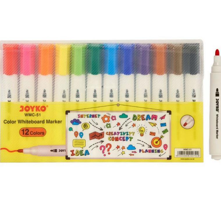 

Spidol Whiteboard WarnaColor Whiteboard Marker Joyko WMC51 a L8B6