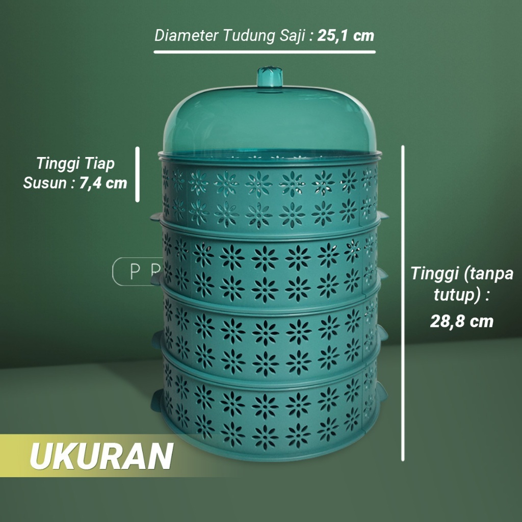 ( GBL ) Tudung Saji Estetik Sakura Tudung Saji Susun Tingkat Food Rack Storage Makanan