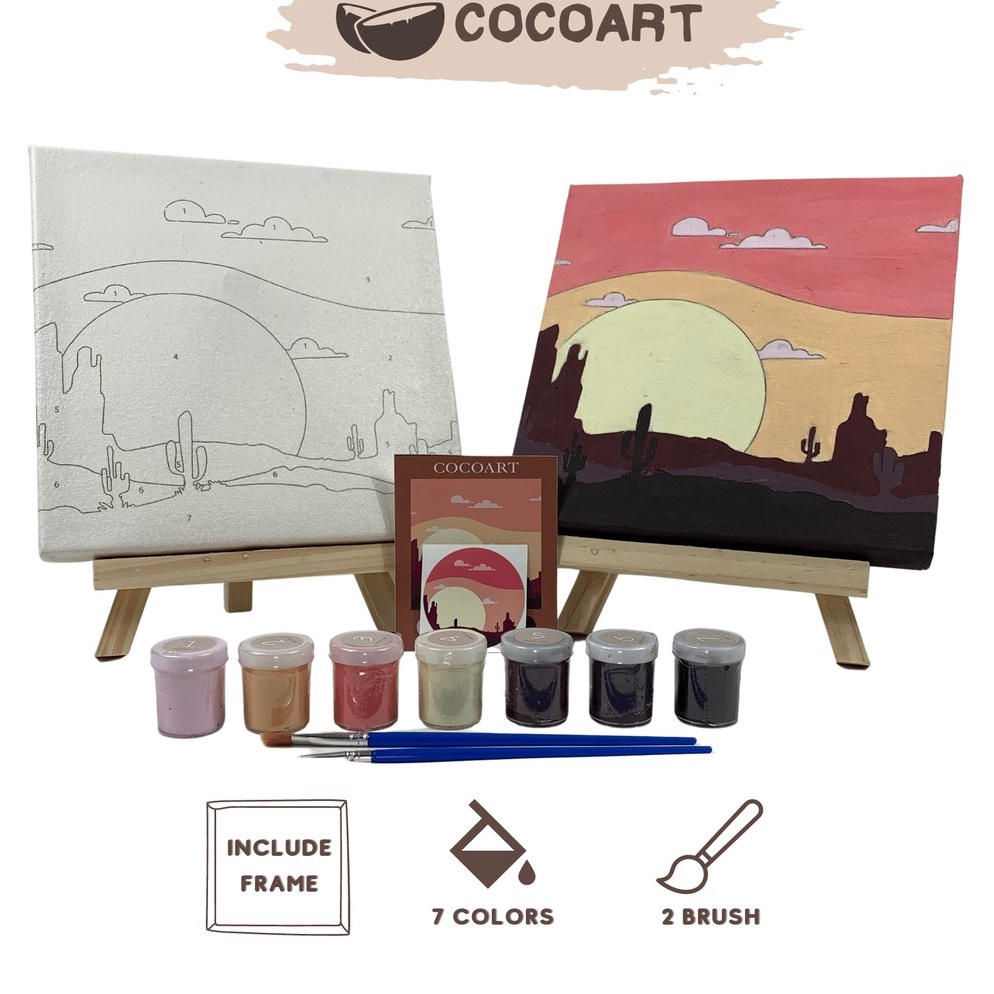 

Paint By Number Kit Sunset View Cocoartid l Kanvas 2 x 2 cm h X1H6