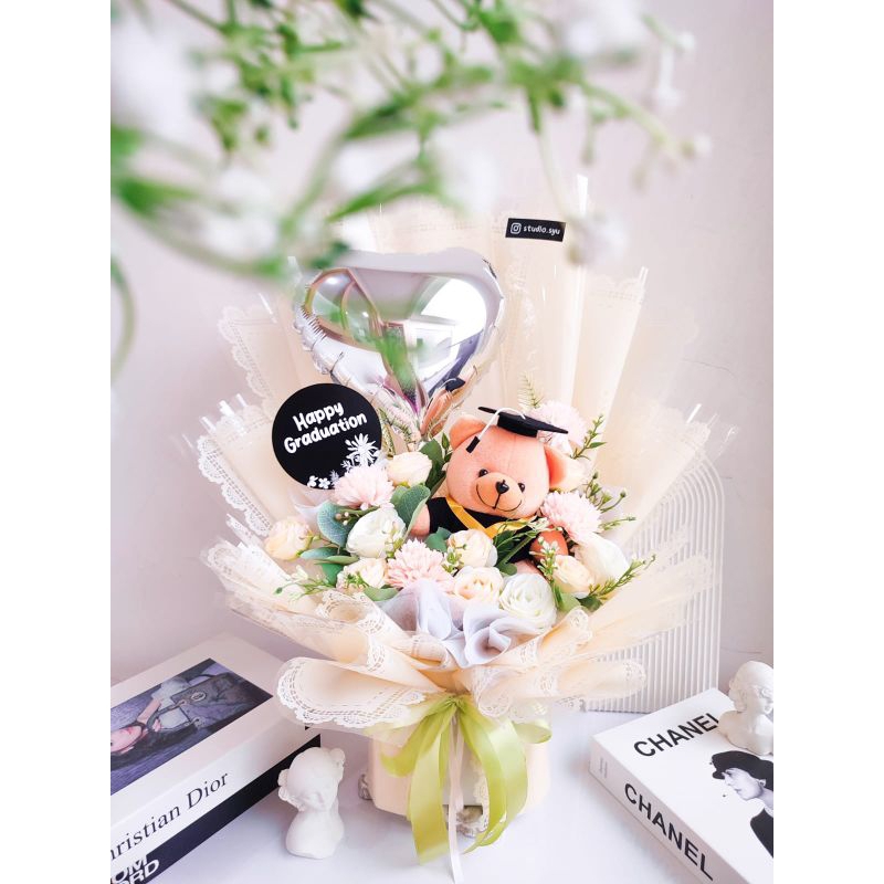 BUKET BONEKA WISUDA BALON JUMBO BUNGA / BUKET WISUDA / BUKET BALON / BUKET BUNGA