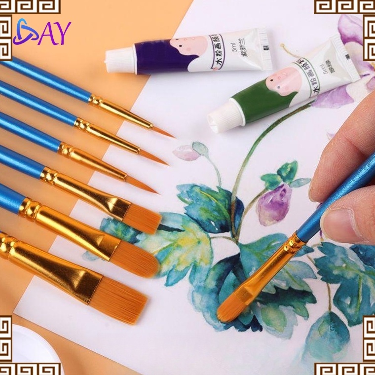 

1pcs Nylon Hair Brush Matte Blue Rod Lukis Oil BrushPaintbrush Nylon Set Art Supplies Artist Paint Brush l K2E6