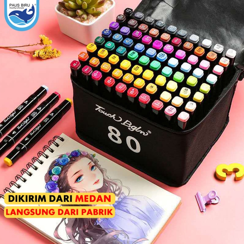 

Aimilo Spidol Warna Warni 1 Set Sketch Marker 2 Tip Touch Marker 4868 Warna l H2I2