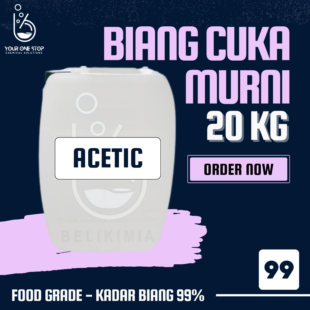 

(Instant) Biang Cuka Murni Food Grade 20 KG - Acetic - Asetat - Bibit Cuka