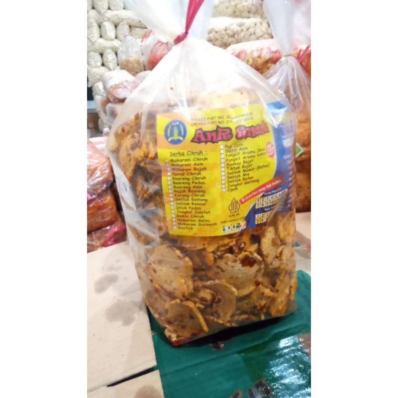 

Basreng Cikruh Enak Pedas Manis Kriuk isi 1Kg