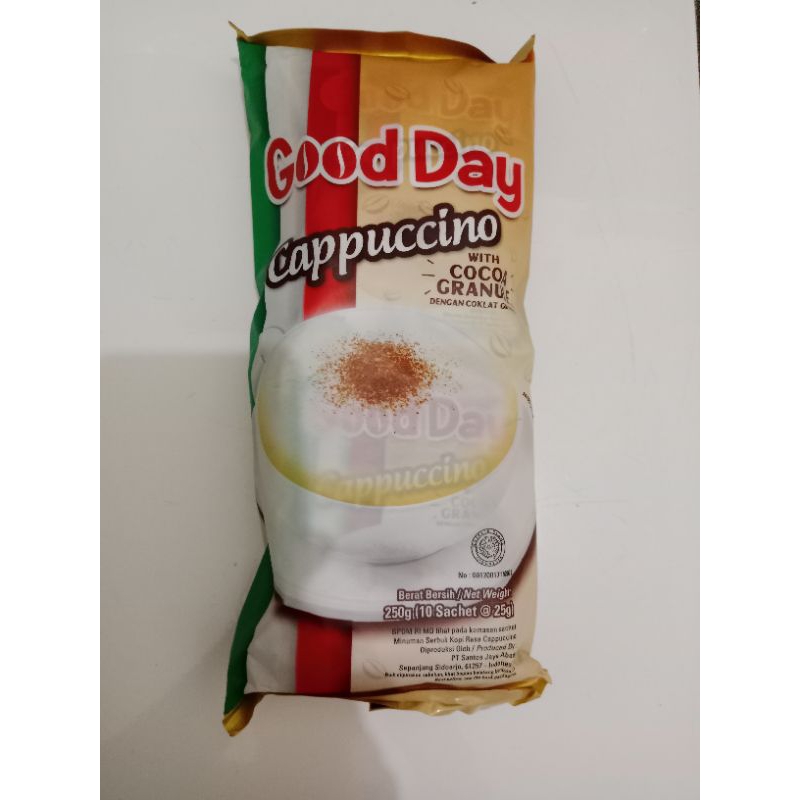 

kopi Good Day Cappuccino 250g (10sachet @25g)