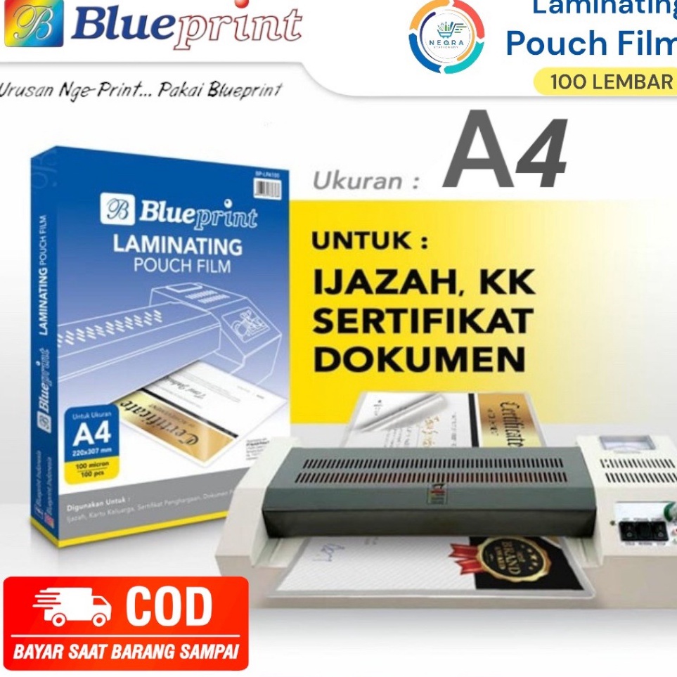 

Blueprint BPLPA1 Laminating Pouch Film A4 1 Micron Isi 1 Pcs s I7K5
