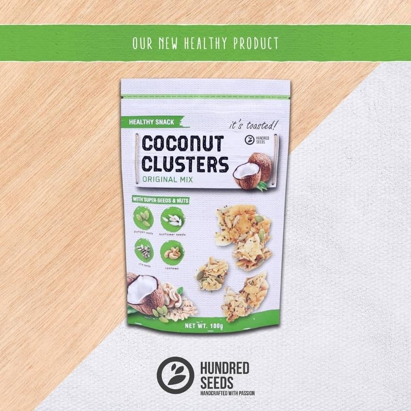 

Coconut Cluster Original Mix Snack Sehat 100gr