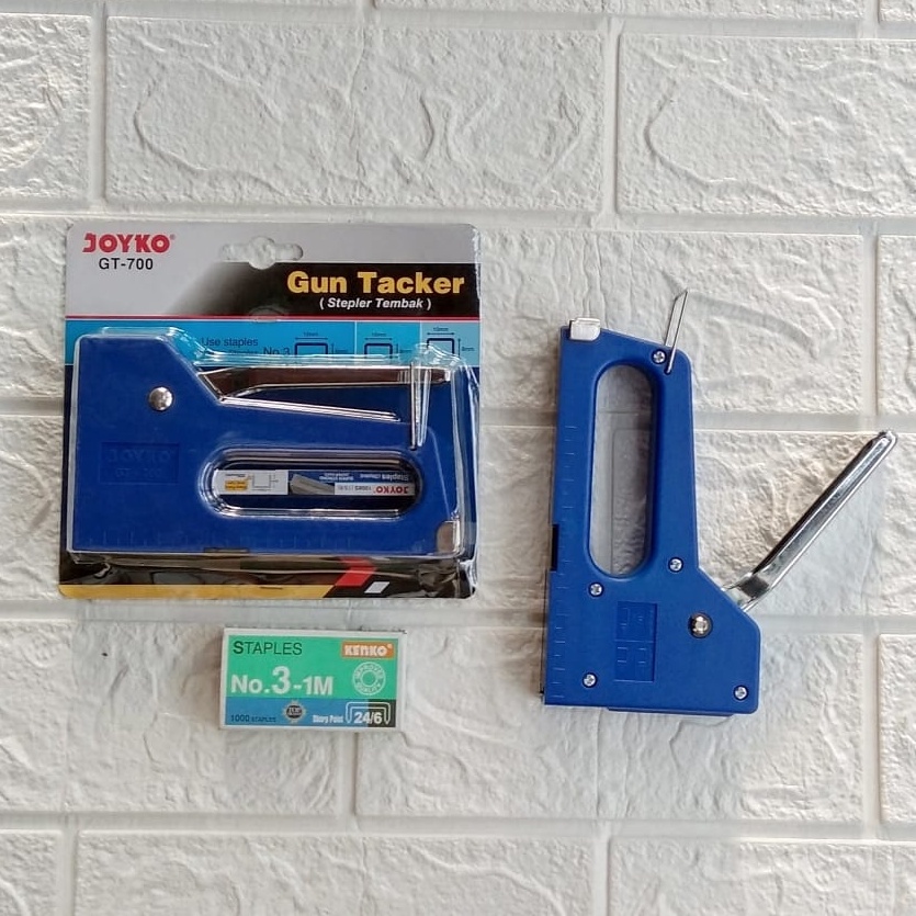 

Stapler Staples Tembak Joyko Gun Tacker U Jok Buku Kayu Triplek Banner ISI NO 3 v N5V4