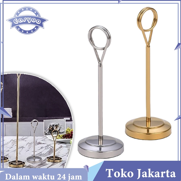 

2cm Tiang Nomor Meja Stainless Menu Stand Table Number Holder Stand p X5T8