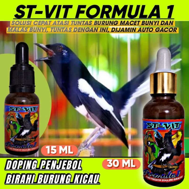 ST-VIT F1 VITAMIN PENGGACOR SEGALA JENIS BURUNG Kacer murai batu cucak ijo anis merah pentet branjan