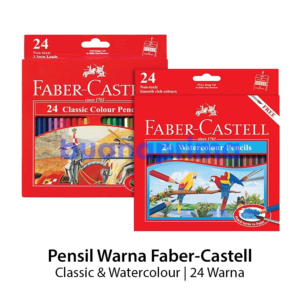 

Pensil Warna Faber Castell 24 Warna Pendek Classic Watercolour Klasic Colour Pencil Color n T5P9