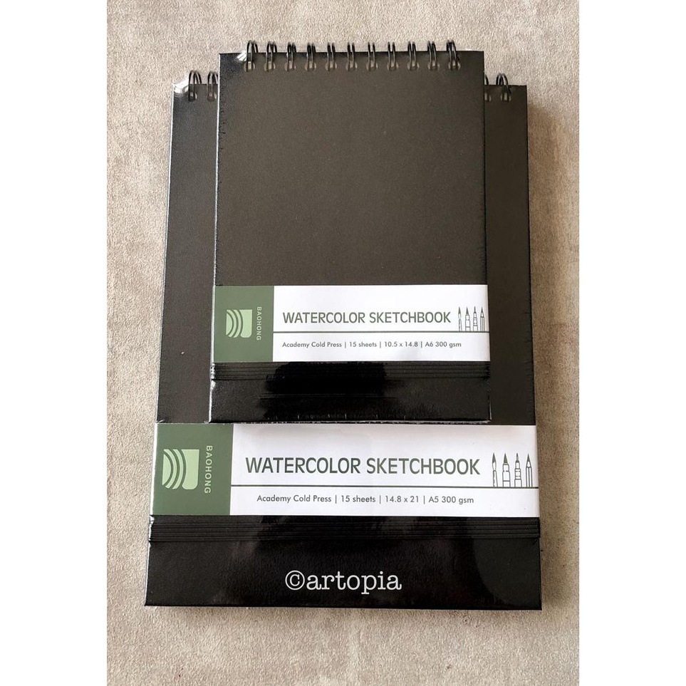 

Artopia Baohong Sketchbook Sketch Book Watercolor Academy HPCP A5A6 15Lembar 3gsm f K1B2
