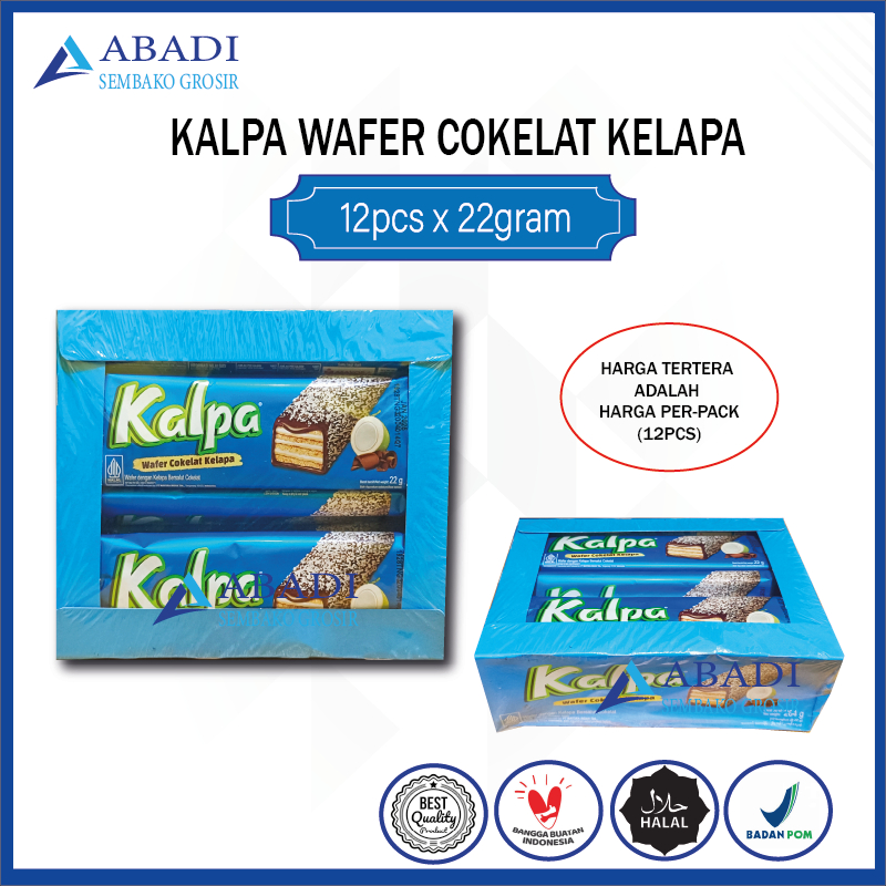 

Kalpa Wafer Cokelat Kelapa - Coklat Klapa 1 box 12 pcs 22 gram