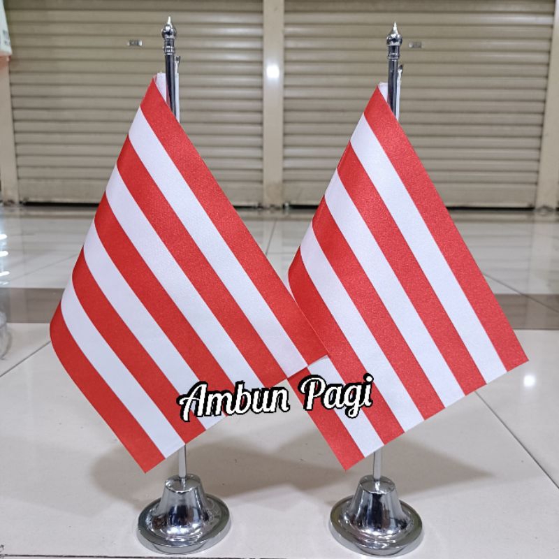 

best seller tiang stenlis meja+bendera Perang