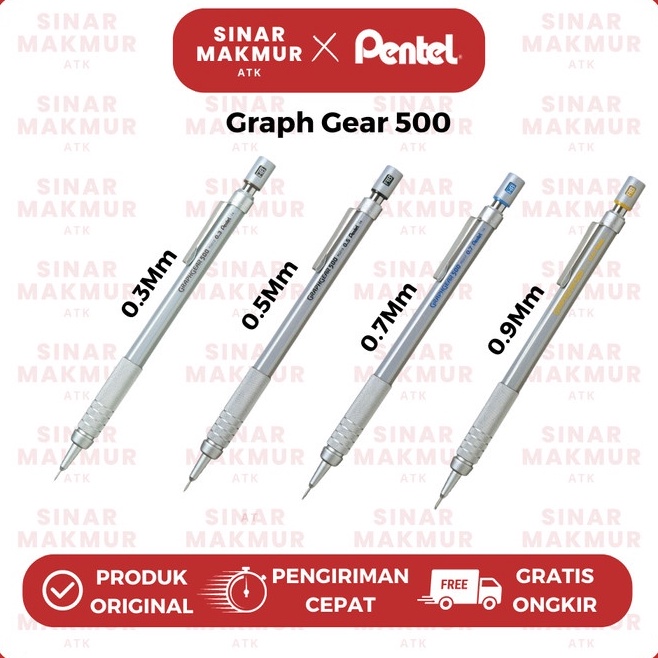 

Pensil mekanikMechanical Pencil Graphgear 5 Pentel Pcs o Q7U4