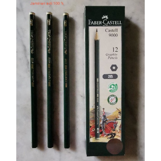 

pensil faber castell 2B asli f F7H4