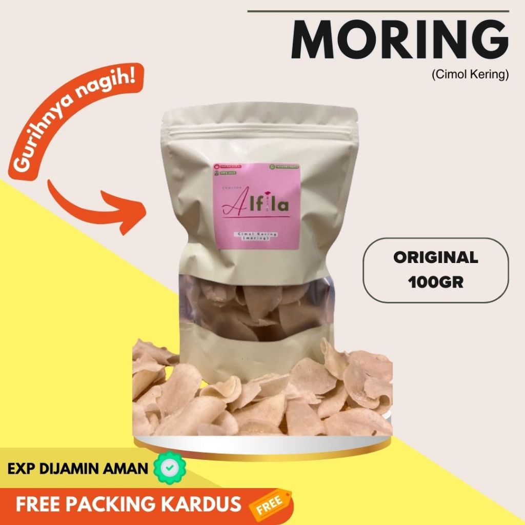 

[100gr] MORING Cimol Kering snack makanan ringan keripik asin gurih