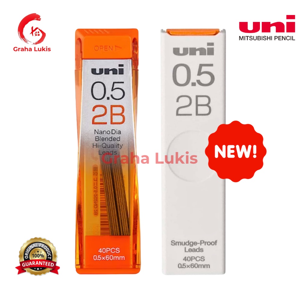 

Uni Nano Dia Pencil Lead 5 mm 2B Isi Pensil Mekanik 2B 5 mm b E1E6