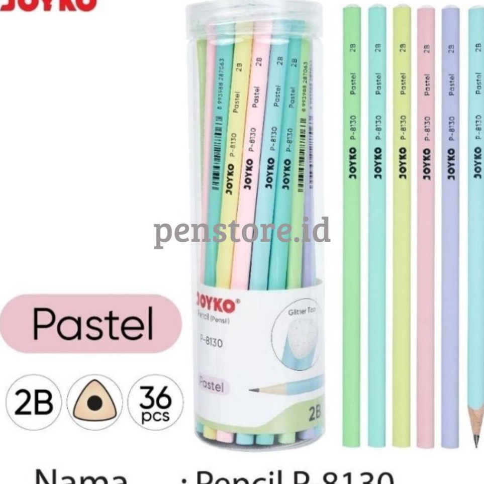 

36pcs Pensil 2B Joyko P813 Pastel lucu Pensil Anak Pensil Sekolah Pensil Kayu x D2C4