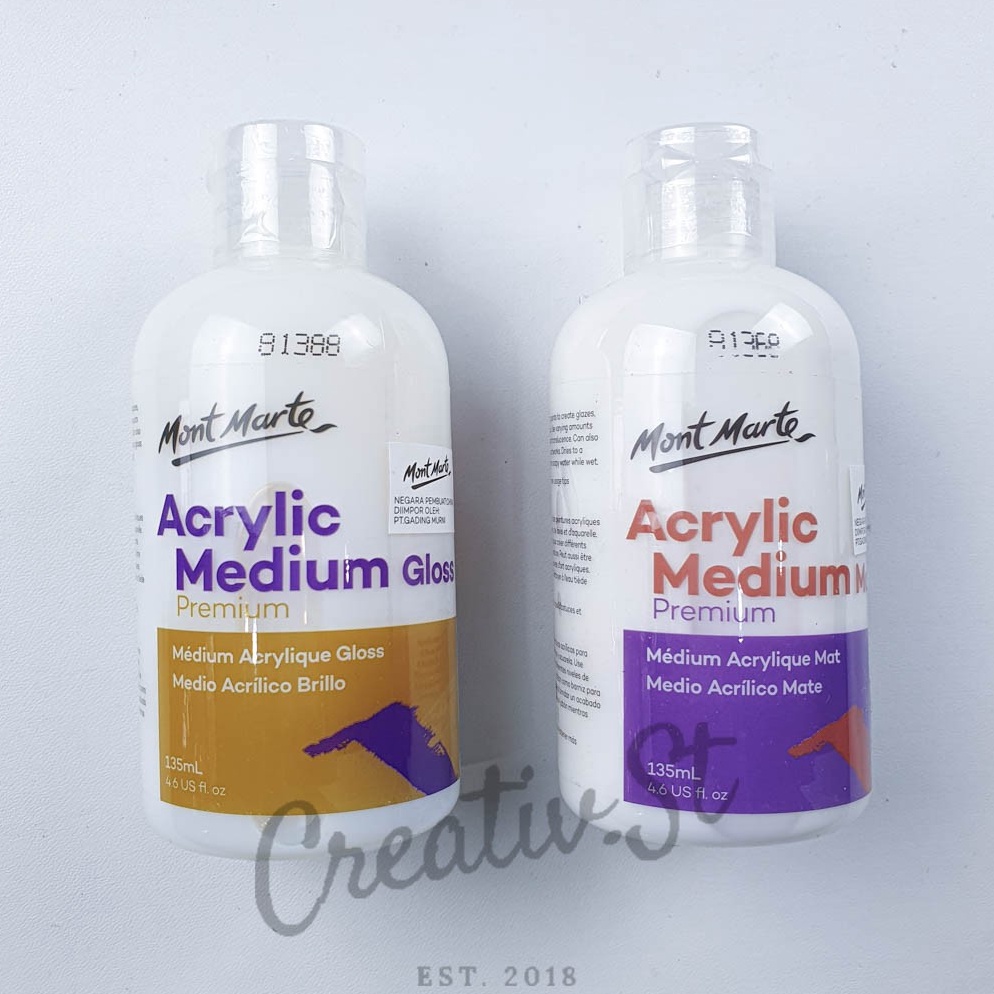 

Mont Marte Premium Acrylic Medium 135 Ml Glossy Matte Doff Cat Akrilik MAMD1 MAMD2 u FS4