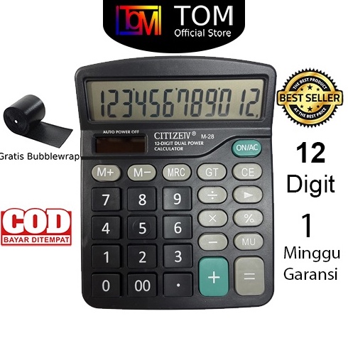 

Kalkulator Citizen M28 12 Digit Calculator Check Dual Two Power d O2B7