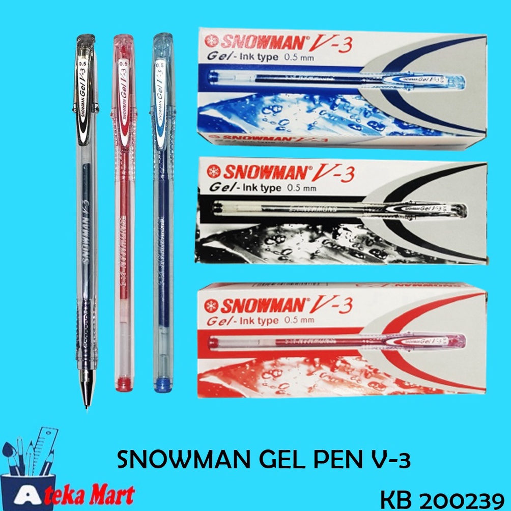 

BOX12PCS SNOWMAN GEL PEN V3 PULPEN t Y2Z6