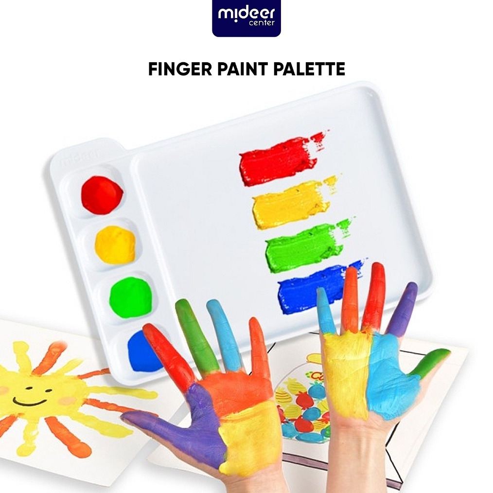 

Mideer Finger Paint Palette Mainan Edukasi Anak Palet Melukis Tempat Cat MD4159 e L4Y5