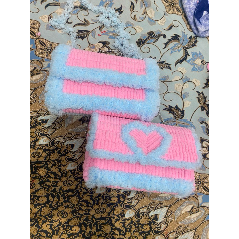 tas selempang plastik kanvas aesthetic