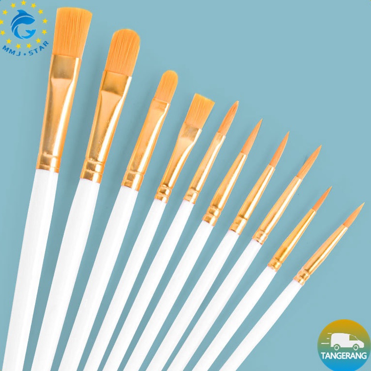 

KODE E17A 1 pcsAlat Kuas LukisKuas Lukis Cat Air Cat MinyakKuas Lukis SetWatercolor Acrylic Wooden Handle Painting Brushes