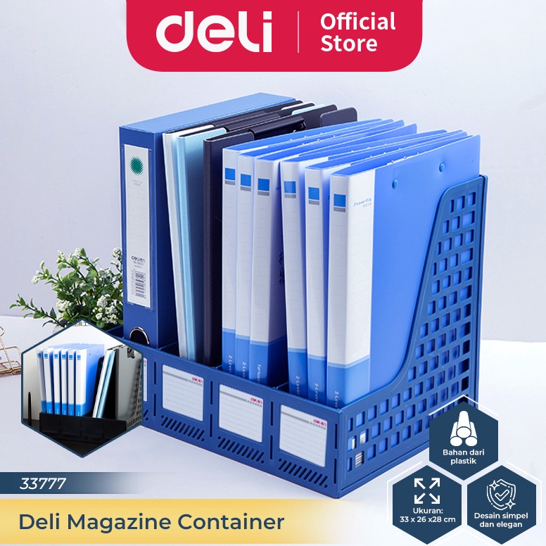 

KODE T75B Deli File Tray Rak Box File Bahan Plastik 4 Sekat 33777