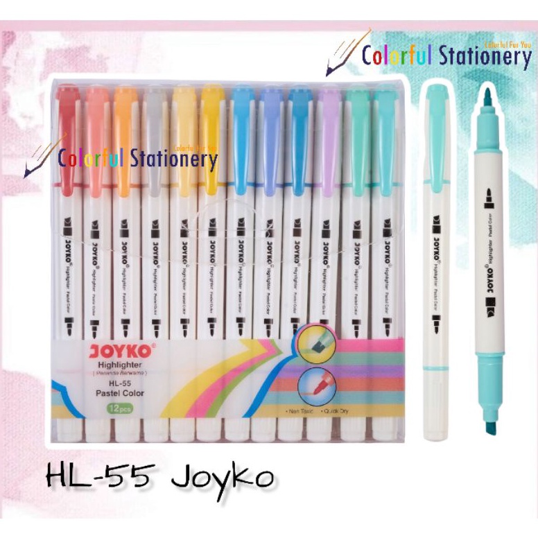 

Highlighter HL 55 Penanda Joyko 1 Set 12 Pcs n K1U4