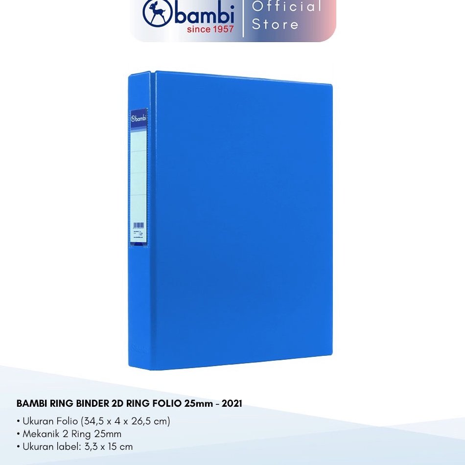 

Bambi Ring Binder Folio 2 Ring MID SIZE 25 mm kode 221 t F6F9