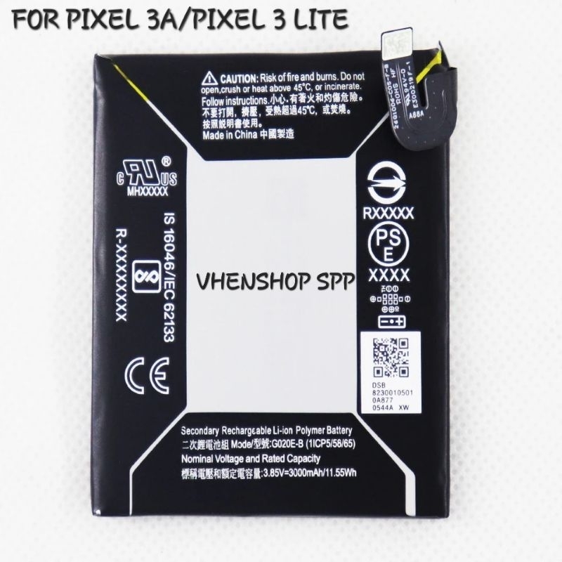BATRE BATERAI BATERRY GOOGLE PIXEL 3A / GOOGLE PIXEL 3 LITE ORIGINAL
