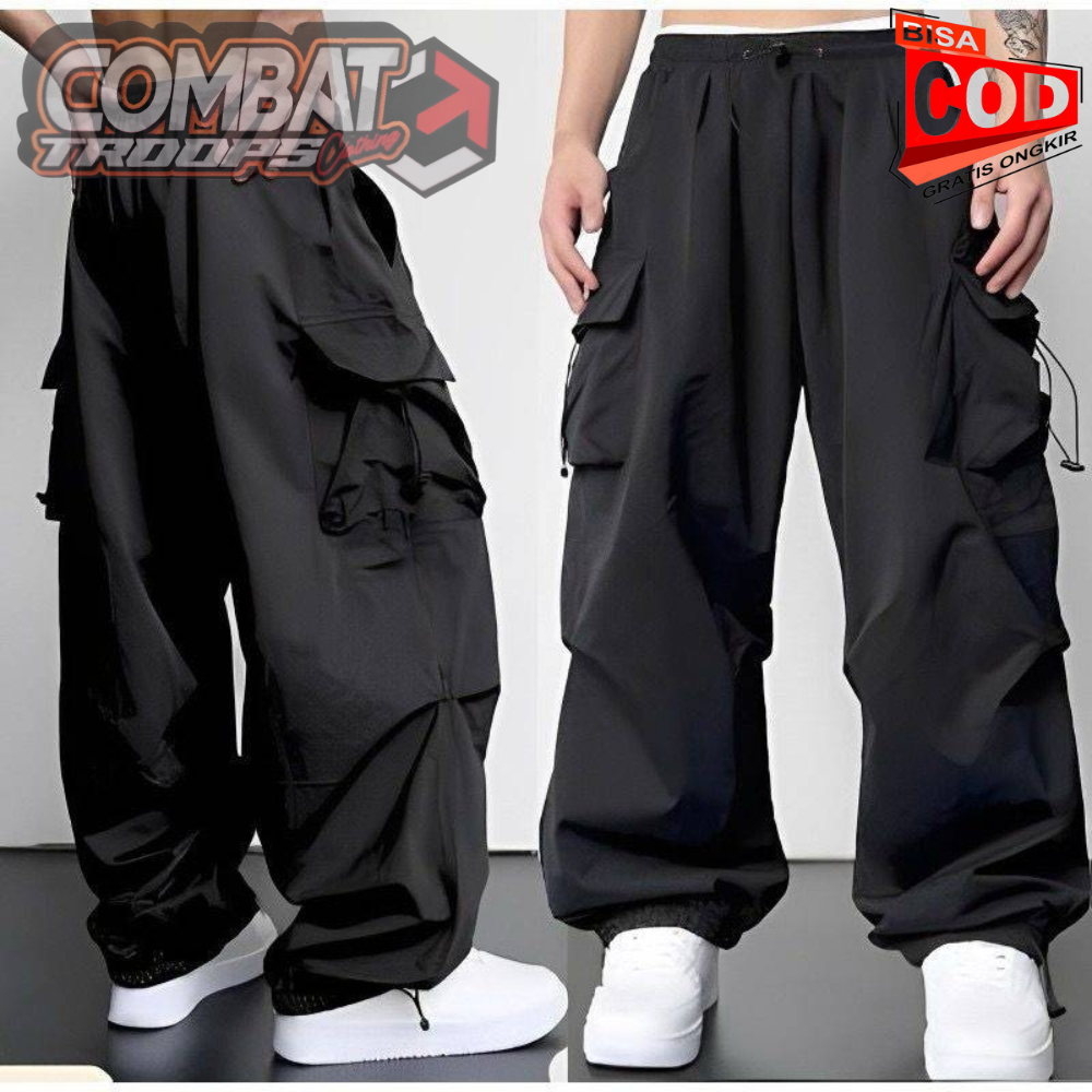 [KHANAYA CLOTHING] Celana Cargo pria Panjang Dewasa Korean Style Cargo Gombrang celana kasual haraju